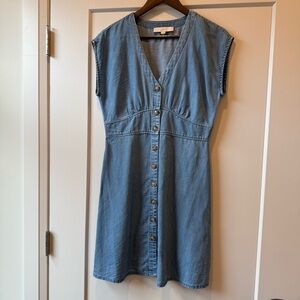 Denim Button-Down Dress